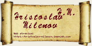 Hristoslav Milenov vizit kartica